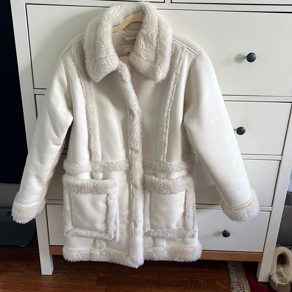 Abercrombie & Fitch, leather lined jacket
